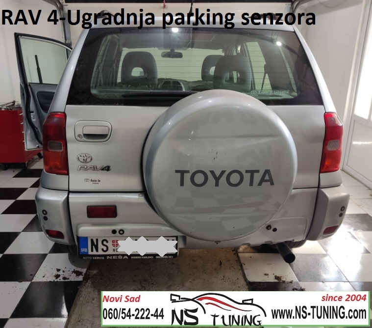 toyota rav 4 2009 2010 2011 2012 ugradnja parking senzora sa ekranom novi sad ns tuning